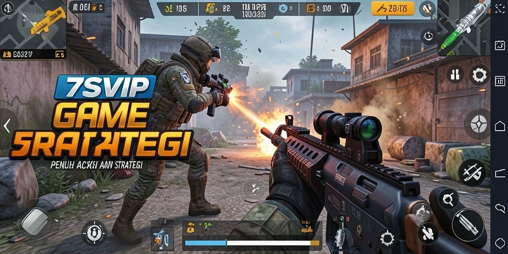 Tampilan gameplay dinamis dan intens di 7SVIP.