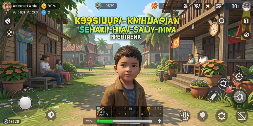 Tampilan gameplay menarik yang menggambarkan kehidupan dalam 987UP.