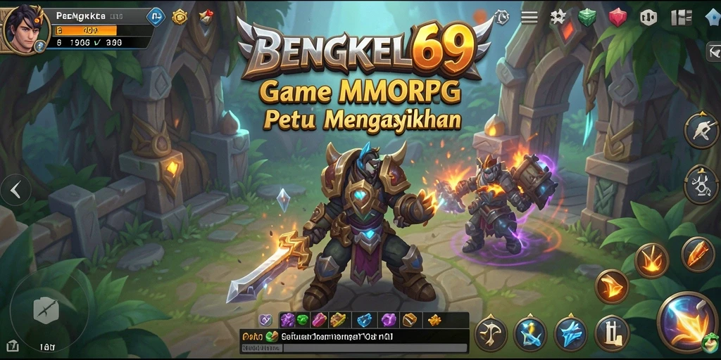 Screenshot gameplay <strong>BENGKEL69</strong> menunjukkan pertarungan yang seru dan interaksi pemain.