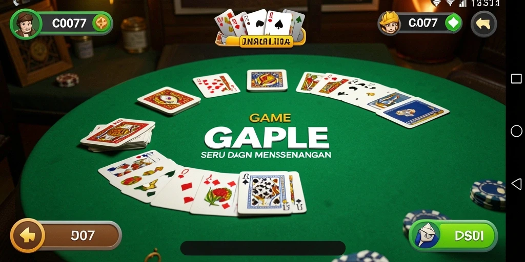Tampilan gameplay seru di aplikasi C0077 dengan desain modern.