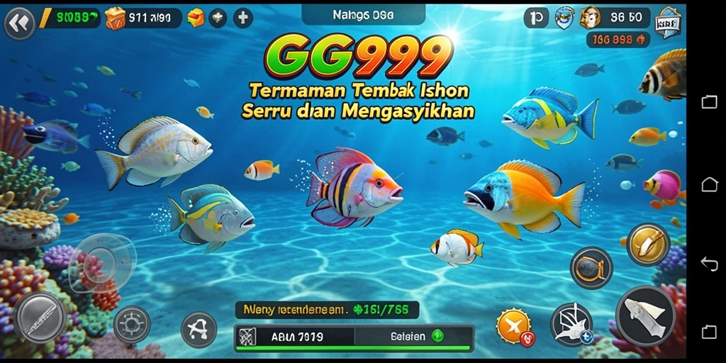 Tampilan gameplay GG999 yang menawan saat menembak ikan.