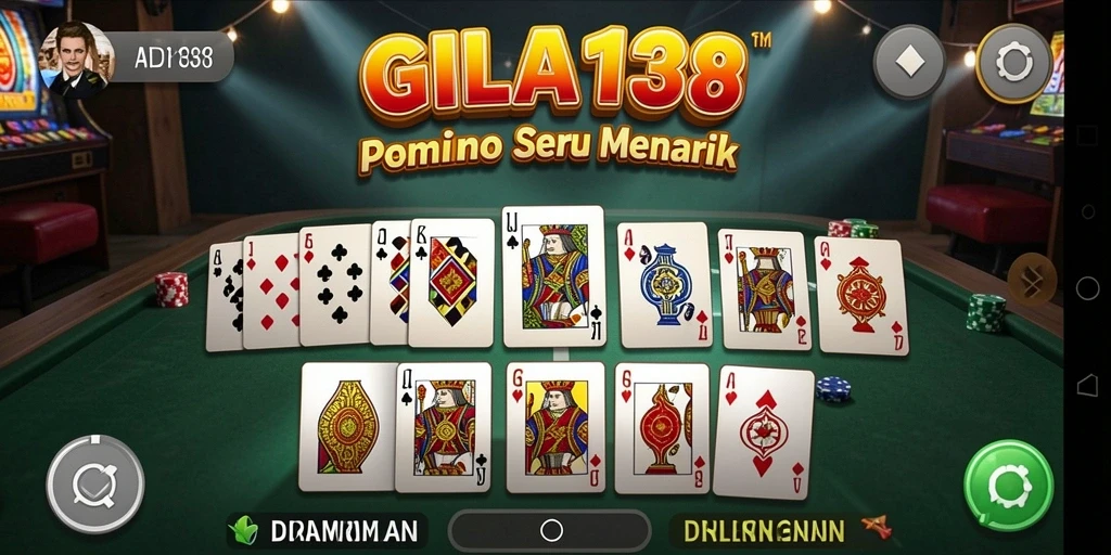 Screenshot gameplay GILA138 yang menunjukkan aksi seru permainan Domino.