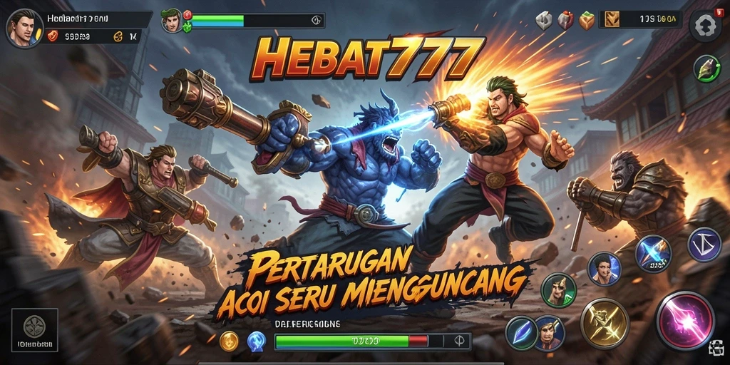 Gameplay seru HEBAT777 dengan pertarungan yang memukau dan intens.