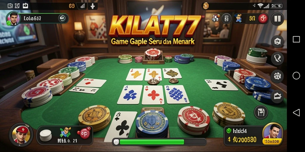 Tampilan gameplay seru dari KILAT77 saat bermain Gaple.