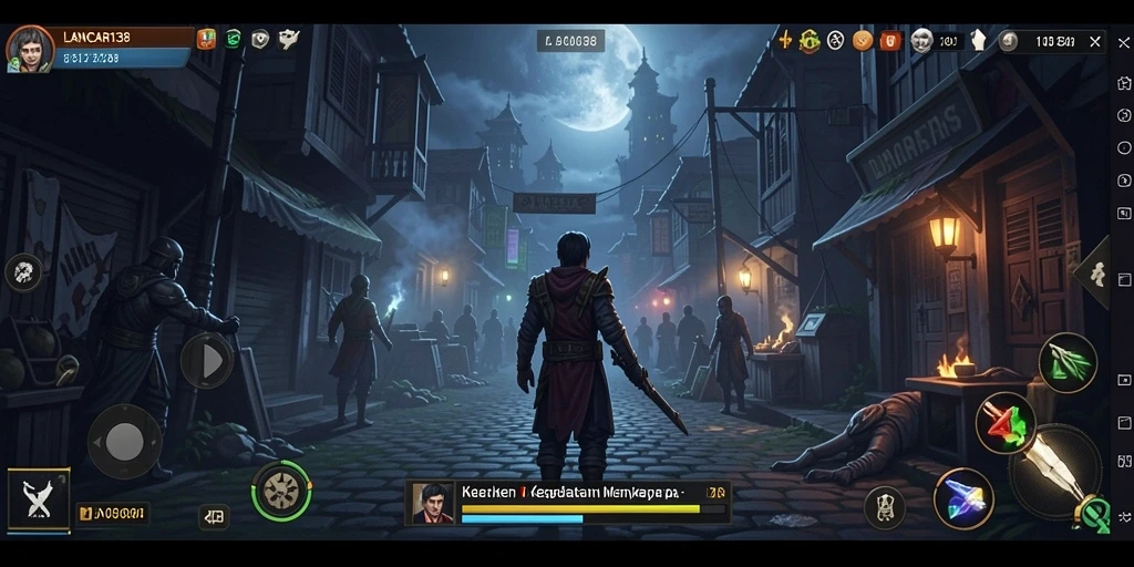 Screenshot menampilkan momen menegangkan dalam game Horror.