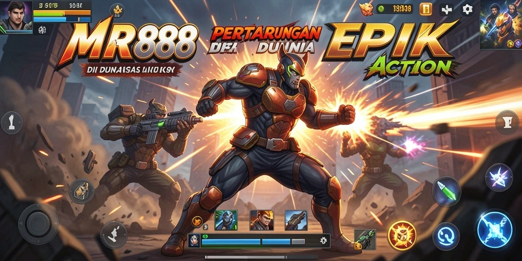 Tangkapan layar gameplay seru MR888 dengan banyak aksi.