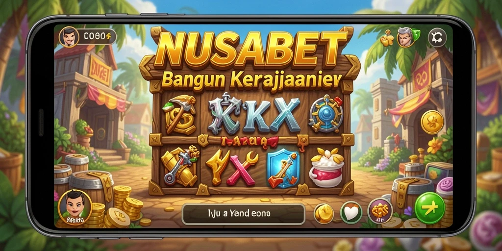 Screenshot gameplay NUSABET menampilkan pengelolaan bisnis Tycoon yang dinamis.