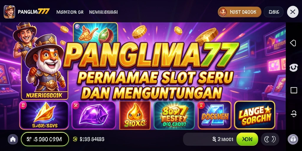 Menampilkan gameplay seru dari permainan Slot PANGLIMA77.