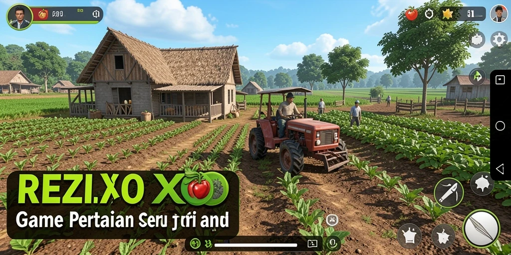 Tampilan gameplay <strong>REZIXO</strong> yang menyenangkan saat bertani.