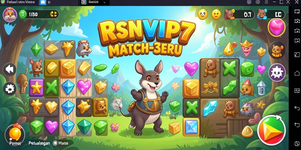 Screenshot gameplay RSNVIP7 yang menampilkan keseruan mencocokkan item.