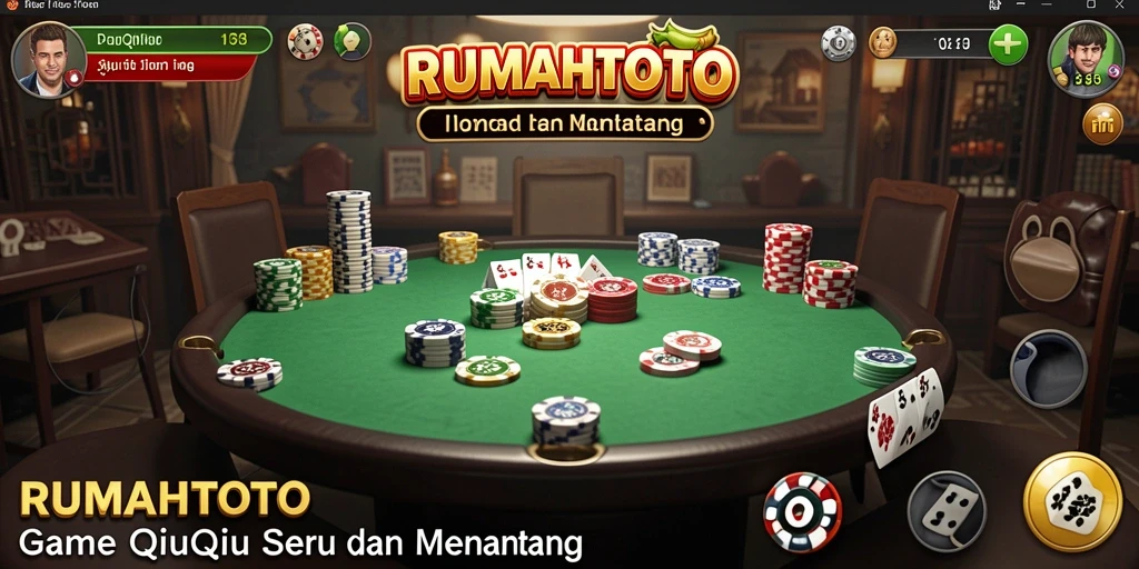 Tampilan menarik dari gameplay seru RUMAHTOTO QiuQiu.