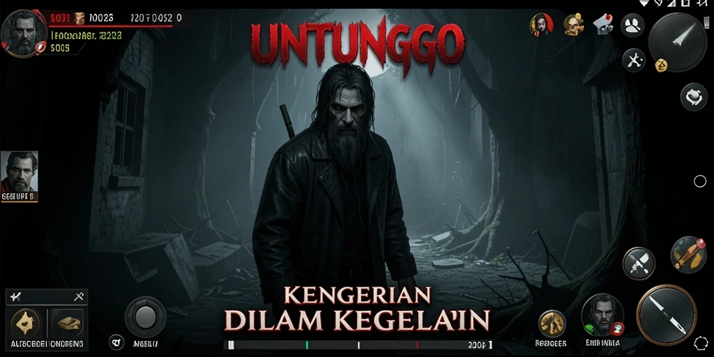 Screenshot UNTUNGGO menampilkan momen mencekam dalam gameplay Horror.