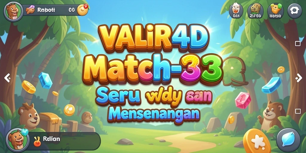 Gameplay seru di VALIR4D menunjukkan momen mencocokkan elemen.