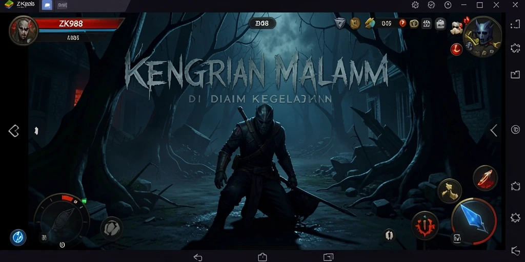 Tampilan gameplay ZK988 yang menegangkan dan menyeramkan.